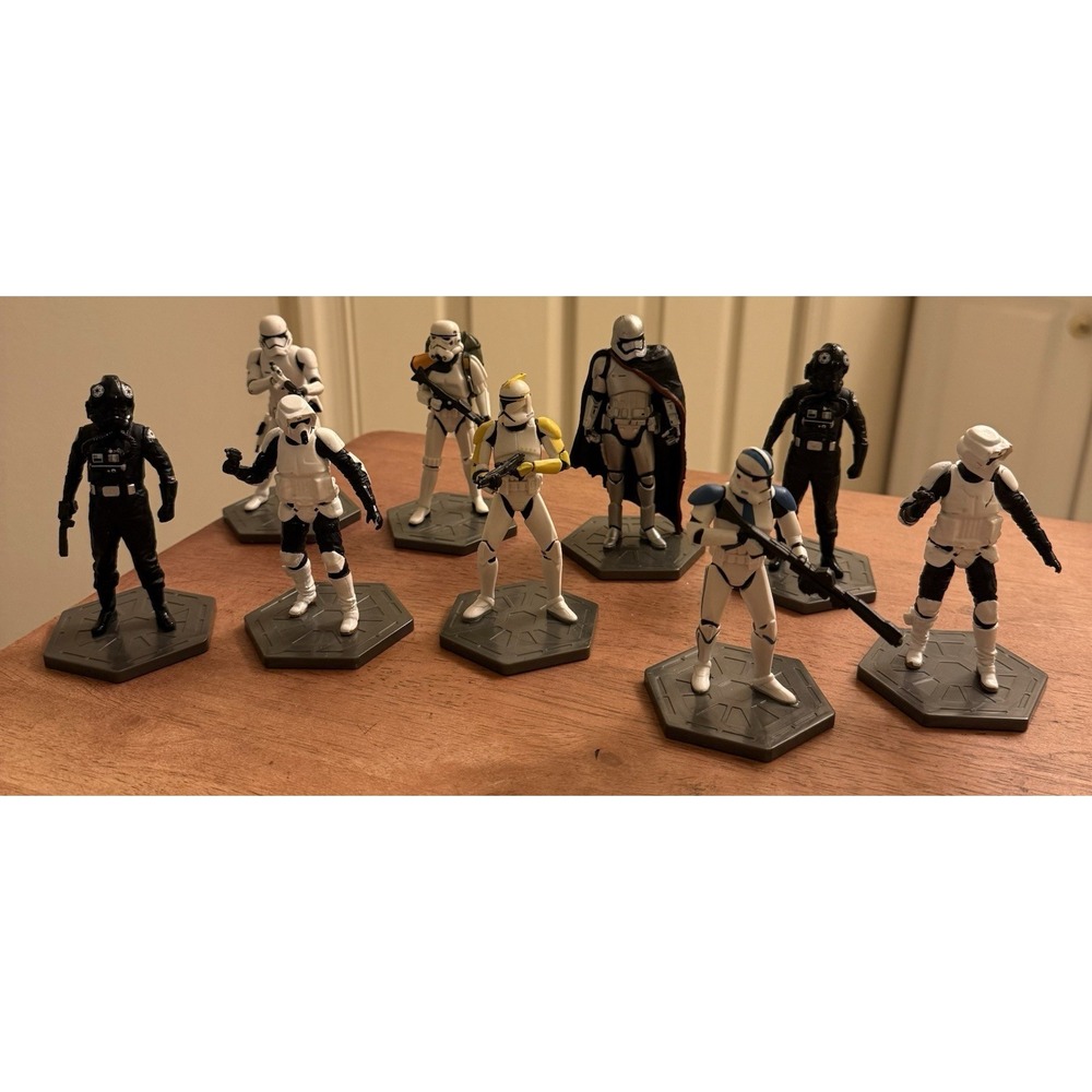 Lot Of 9 Disney Star Wars PVC Figures Stormtroopers, First Order Storm Loose